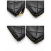 Used CHANEL Matelass Long Wallet, Round Zipper, Black, Lambskin