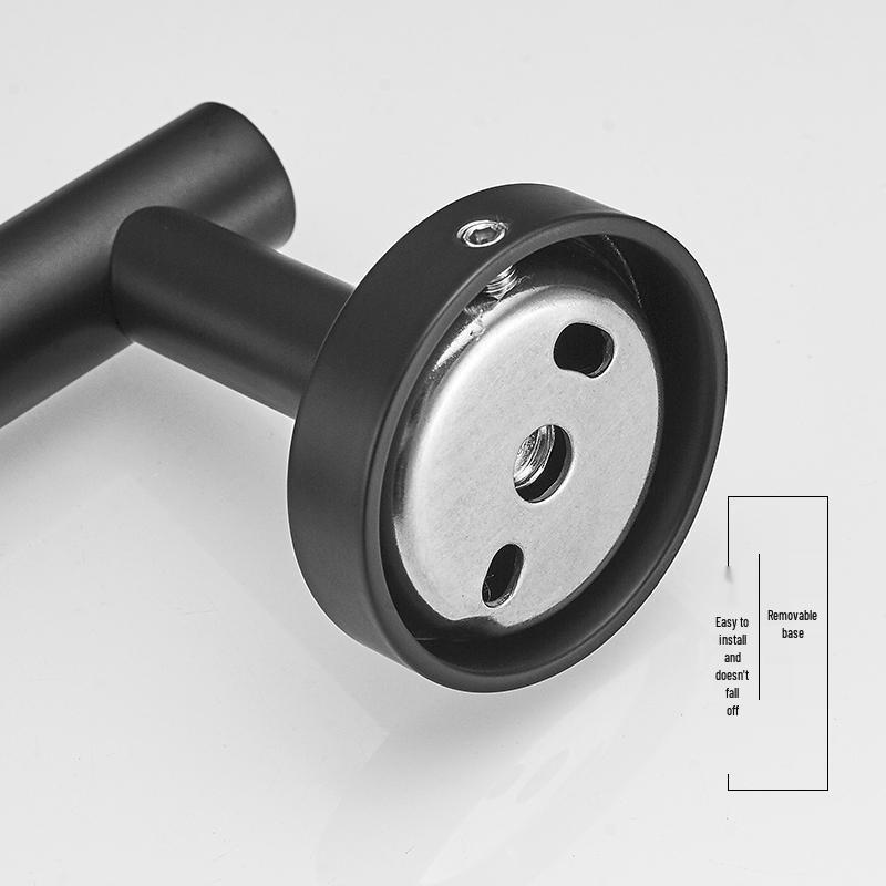 Stainless Steel Bathroom Set: Black Brushed Towel Rack, Coat Hooks, Toilet Paper and Tissue Holder, Towel Ring - Euro-American Style.