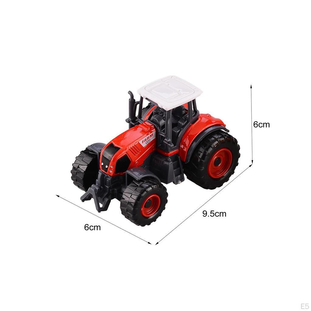 Kinder Mini Traktor Simulation Bauernauto Diecast Fahrzeug Spielzeug Kleines Spielset, für Geburtstag,