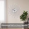 Modern Wall Clock | Brushed Silver Finish, with Gem Accents, for