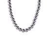 Pink & Gray Glass Pearl Necklace Autumn Winter Style for Women Sweater Chain with Air Texture Pearl Neck Chain