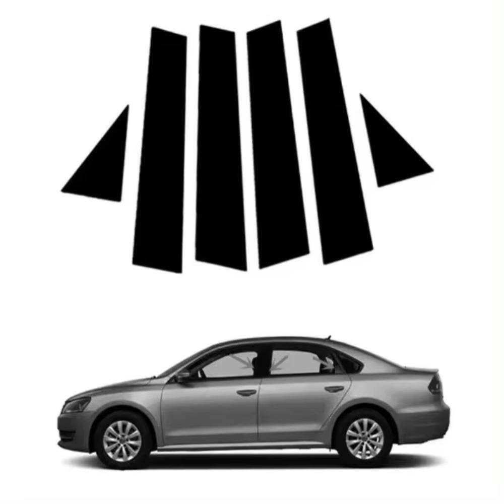 6 Stuks Deur Raam Stijl Posts voor Volkswagen Passat B7 2011 2012 2013 2014 -2018 Sierlijst Cover Kit Decoratieve Accessoires
