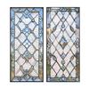Película Decorativa para Janela Vitral Adesivo Estático Colorido Arco-Íris Padrões Geométricos