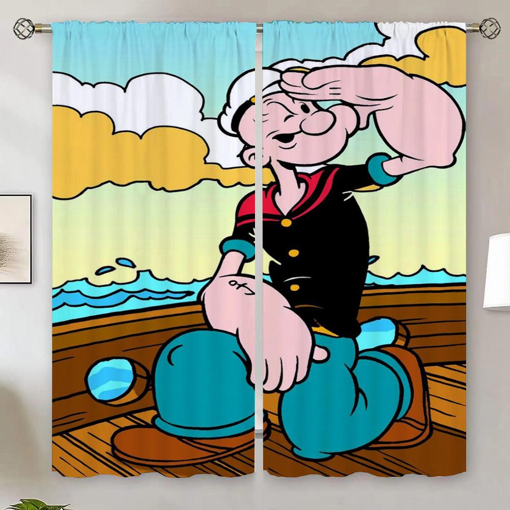 Anti-mosquito Curtains for Bedroom Popeye the Sailo Ready Curtains Cheap Things With Free Shipping for Home Kitchen Curtain Room