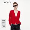 MO&Co. Merino Wool Faux Two-Piece Knitted Cardigan