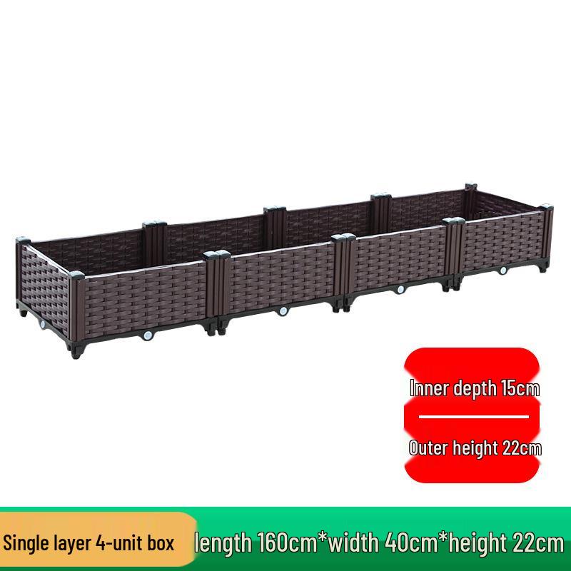 Extra Large Plastic Raised Vegetable & Flower Planter for Balcony/Courtyard