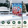 Christmas snowman trainGarden Flag 12x18 Inch Double Sided for Courtyard Outdoor Welcome Flag Decoration (Excluding flagpole)