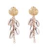 Bohemian Fashion Resort Casual Shell Alloy Scallop Earrings Versatile Beach Fashion Women's