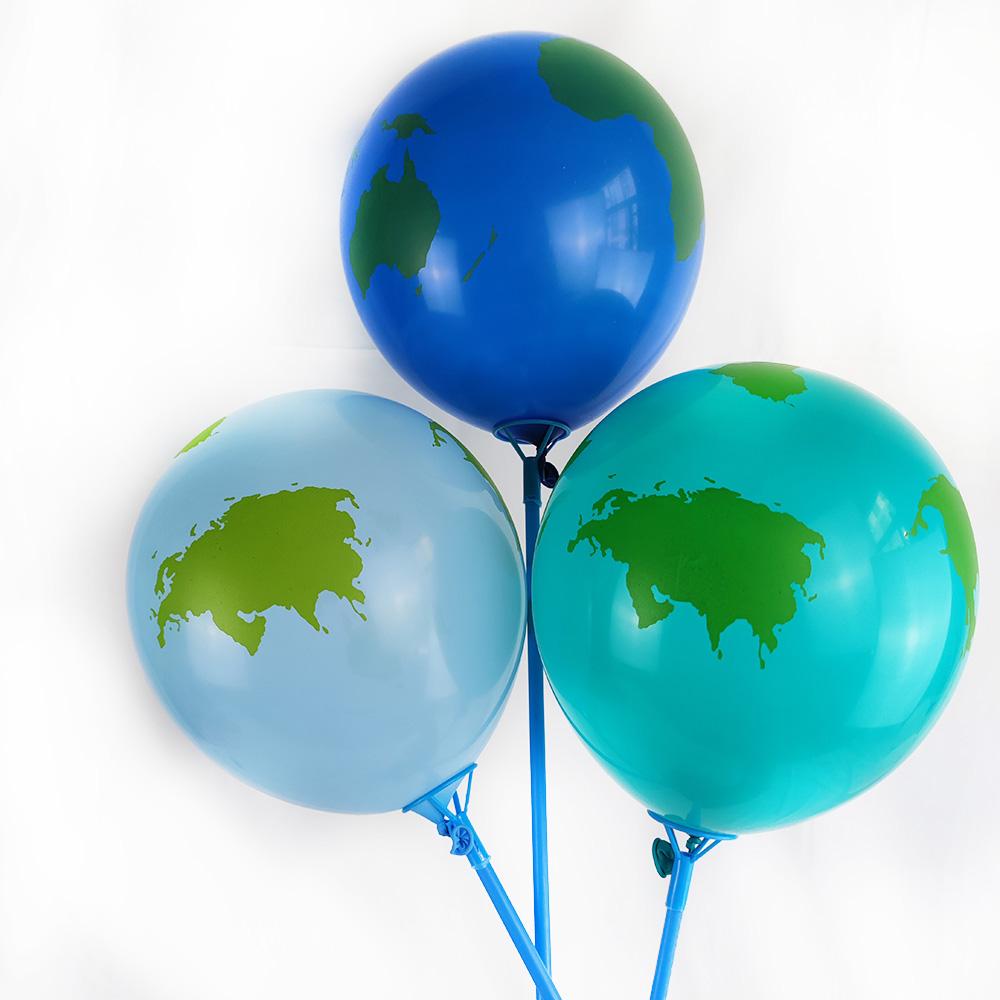 Balões Terra de 22 Polegadas Balão Planeta Mapa Mundi Global Balão de Látex para Tema de Viagem Tema Espacial Suprimentos para Festa de Aniversário Retirar