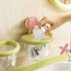 Dopamine Suction Cup Storage Basket Wall Mounted Punch-free Cosmetic Organizer Tulip Shape Self-draining Bathroom Storage Rack