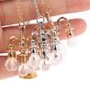 1Pc Miniature Dollhouse Alloy Simulation Ceiling Lamp Hanging Lamp Mini Led Lighting Model Home Decoration Doll Furniture Toy