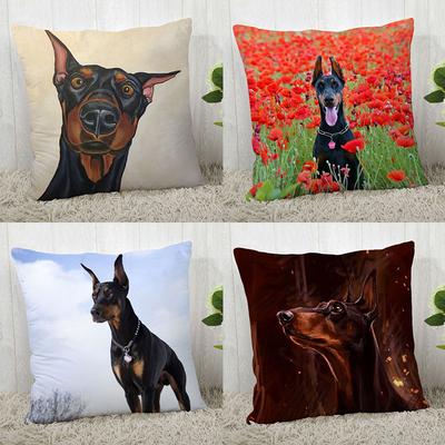 Pillowcase Doberman Pinscher  Modern Home Living Room Decoration