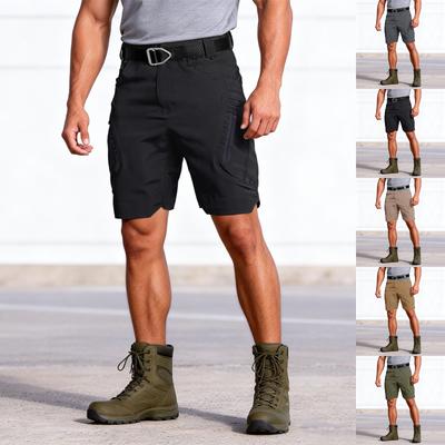 Pantalones Cortos Casuales de Trabajo para Hombre con Múltiples Bolsillos