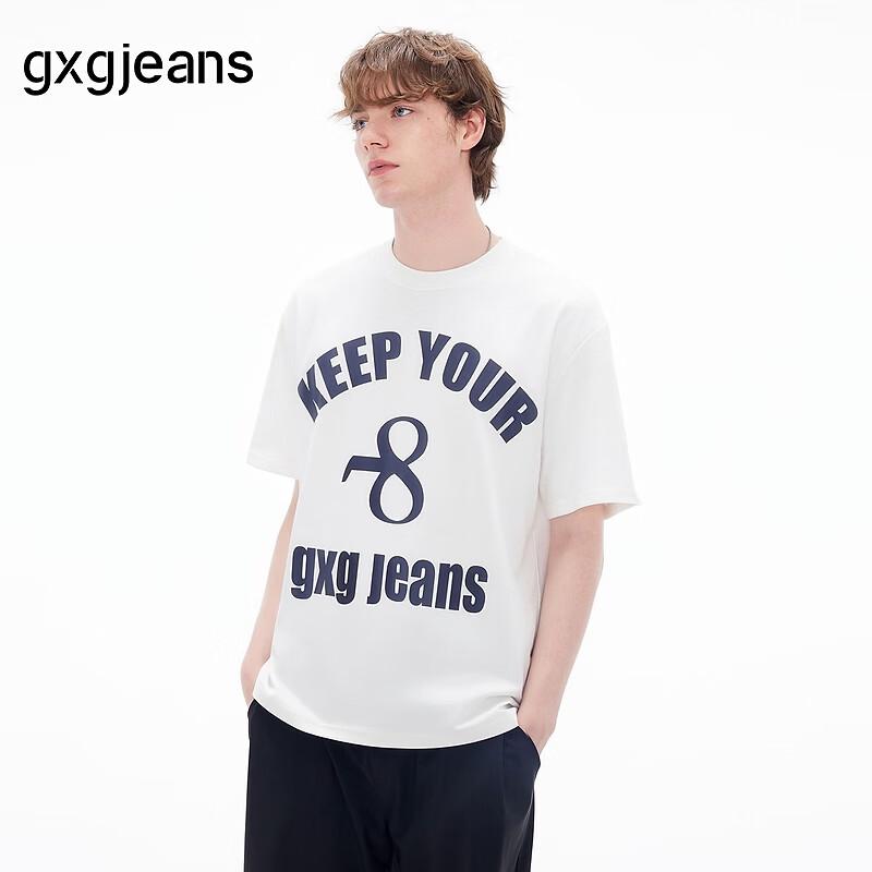 GXGJEANS Men s Letter Print Casual T-shirt XL