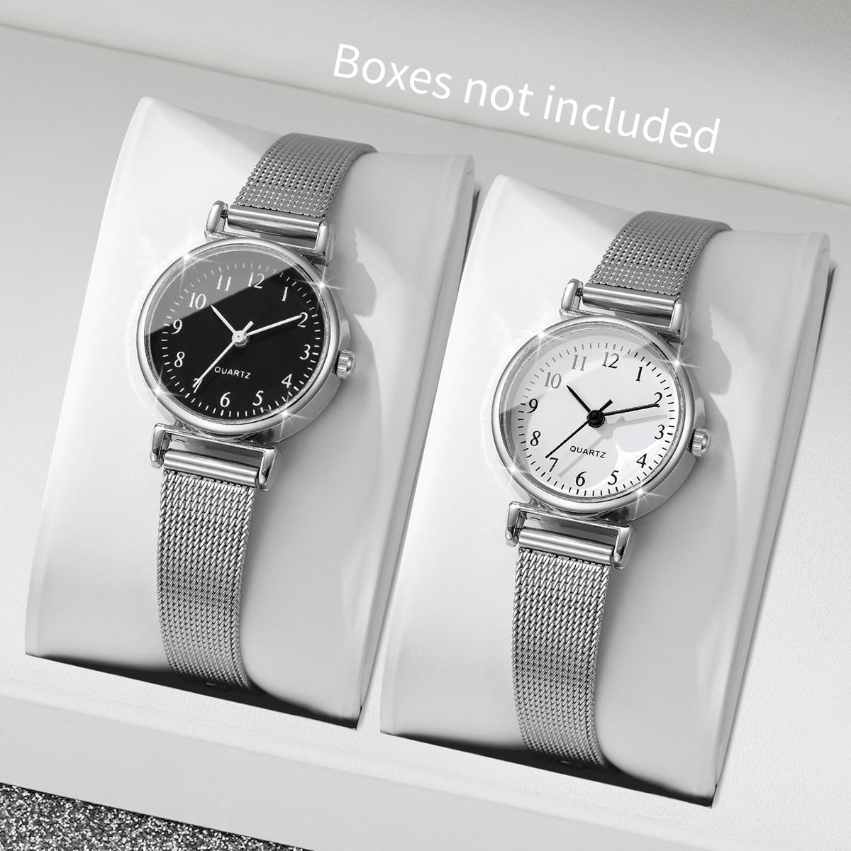 

1 шт./2 шт. Модные женские часы, женские простые часы с сетчатым браслетом, кварцевые часы Reloj Mujer