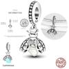 Charms Plata De Ley 925 copper Original Devil's Eye Perfume Bottle Bow Silicone Spacer Beads Women Bracelet DIY Zircon Pendants