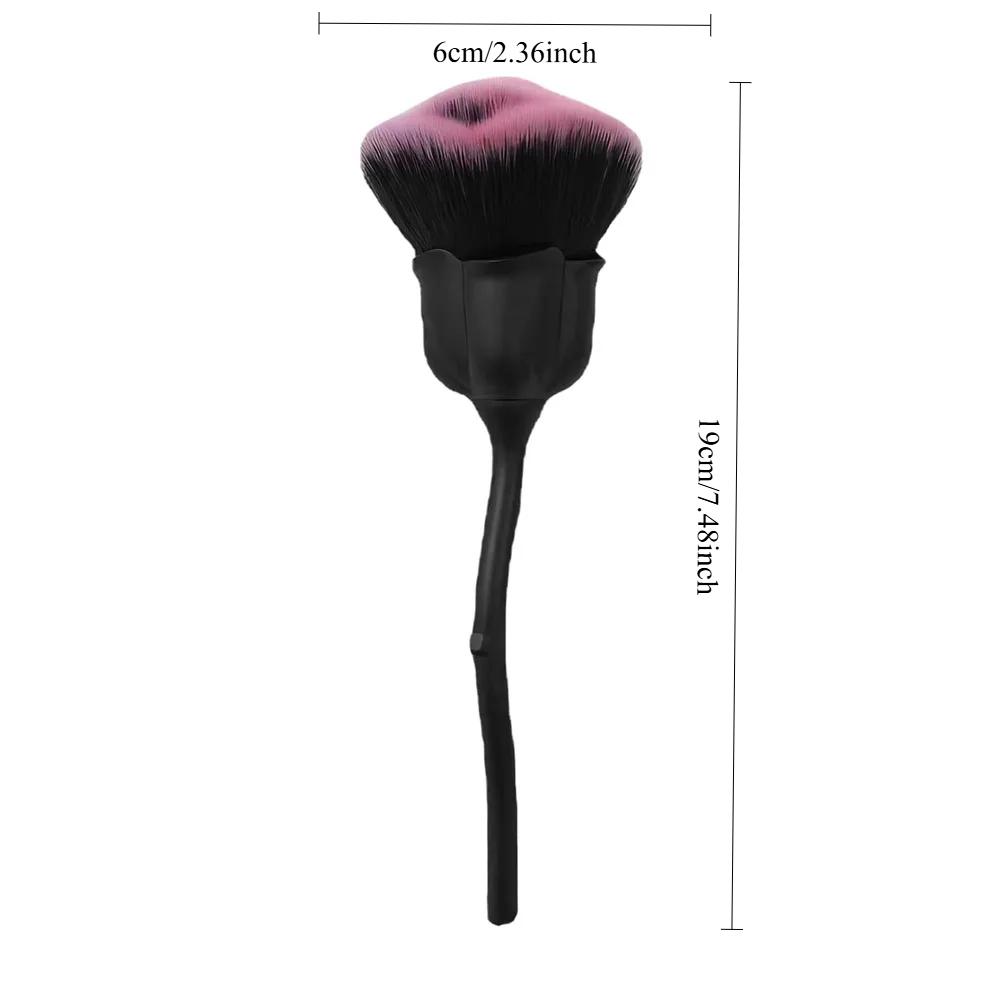 Rose Flower Nail Dust Brush Ultra Soft Nylon Dust Brush for Manicure Cleaner Tools Rose Shape Nail Brush Cleaning Supplies