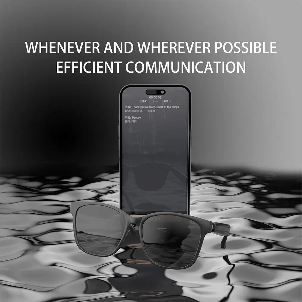 Smart Glasses AI Intelligent Translation Wireless Bluetooth Glasses  Auto Voice Translation Audio Glasses Support 75 Languages