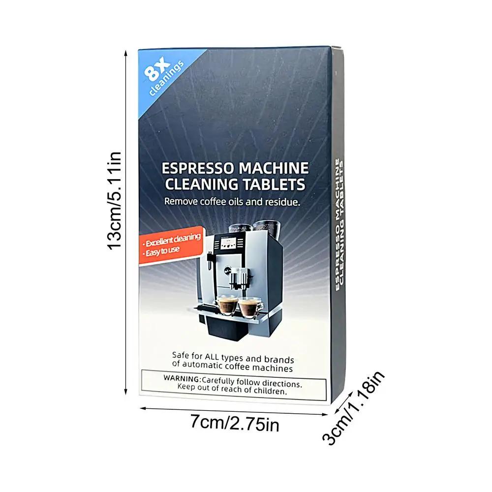 Coffee Machine Cleaning Tablets 8 Tablets Coffee Machine Descaling Agent for Household Cleaning Coffee Machine Scale Cleaning