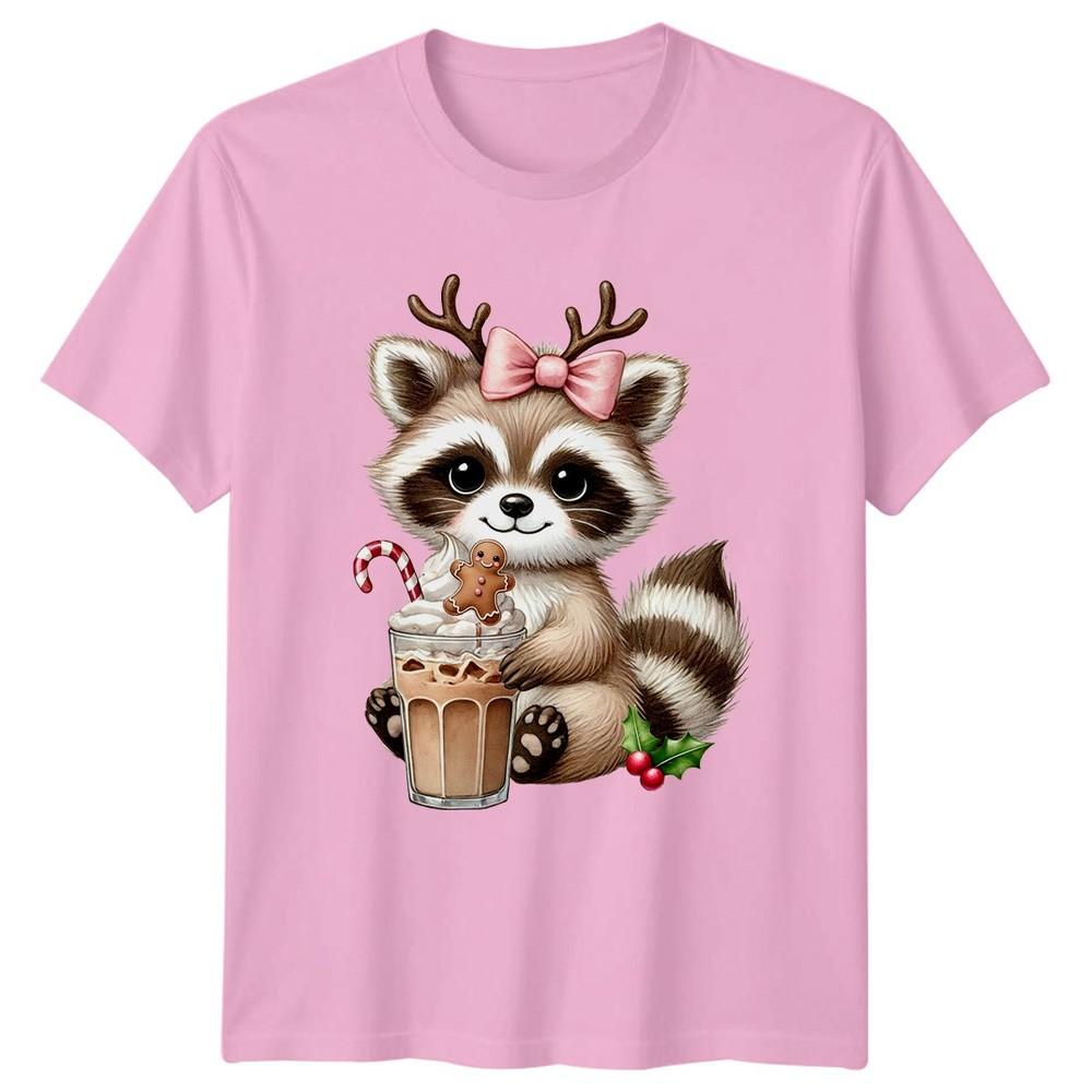 Cute Raccoon Christmas Holiday Graphic Tee Unisex Unisex Unisex TShirt