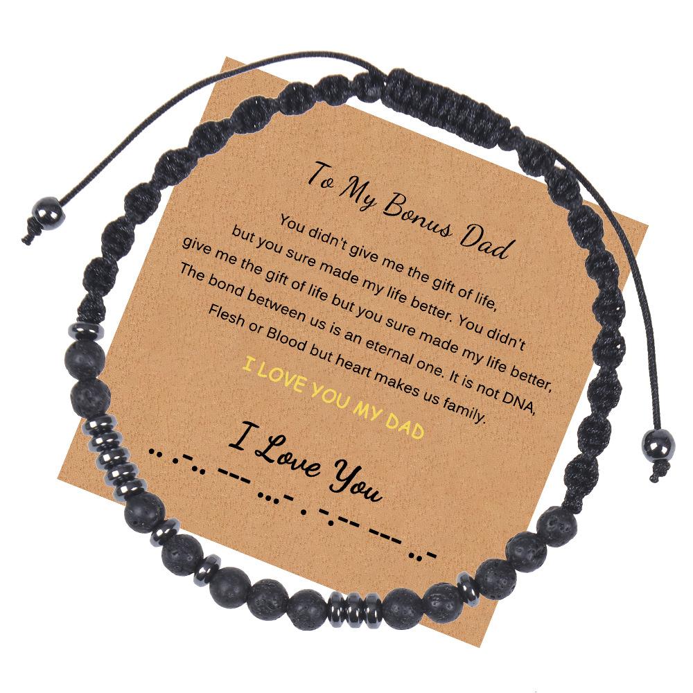 JYL TS Bracelet Morse Code  Family Gift Beaded Transmits Love & Protective Blessings