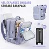 Expandable Travel Laptop Backpack for Men and Women, Large Capacity Waterproof Hand Luggage, Airplane Carry-On Bag