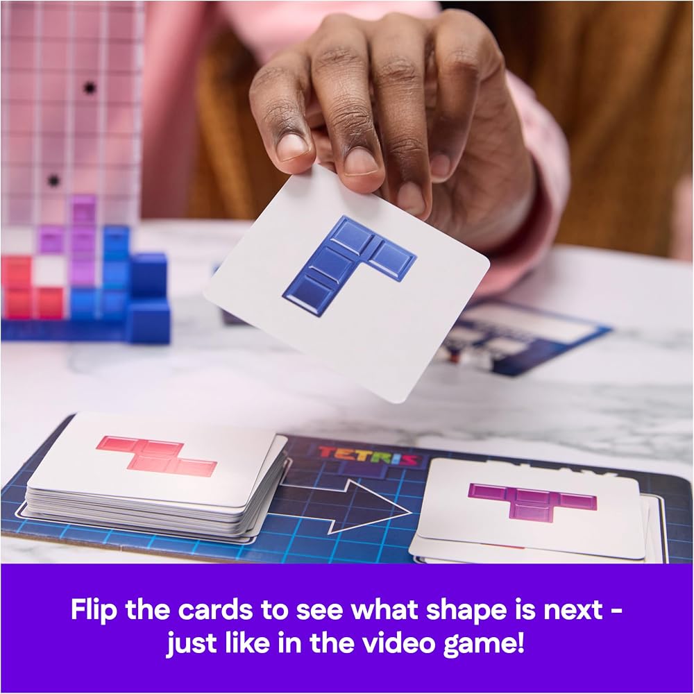 Spin Master Game, Tetris: Board Game, Play the Classic Puzzle Game Tetris In Real Life, Multiplay...