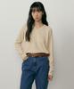 Lingseoul Lambswool V-Neck Knit-Yellowbeige