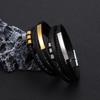 Stainless Steel Bracelet, Men's Leather Chain, Magnetic Attachment, Retro Style Men's Bracelet