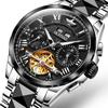 OUPINKE Watch Automatic Mechanical Watch Easy To Read Dial Waterproof Watch Calendar Automatic Manual Winding 40MM Hollow Dial Men's - Men's - -