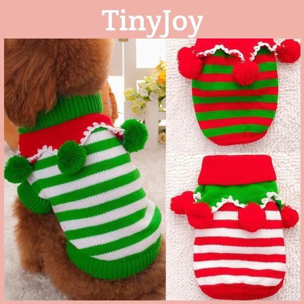 Comfortable Pet Sweater For Cats And Dogs Christmas Design Thick And Warm Acrylic