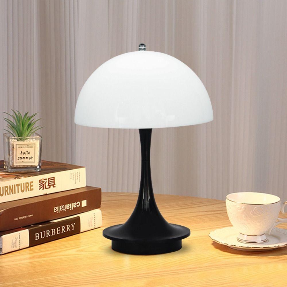 High-end Mushroom Table Lamp Rechargeable Bedroom Decorative Light Simple Desk Lamp  LED Decoration