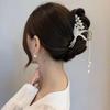 Lily of the Valley Rice Flower Tassel Hair Clip: Ancient Style Shark Clip Headdress