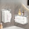 Household Suction Cup Tissue Storage Box, Wall-mounted Wet Tissue Box for Kitchen and Bathroom, Tissue Storage Box Without Holes To Be Drilled