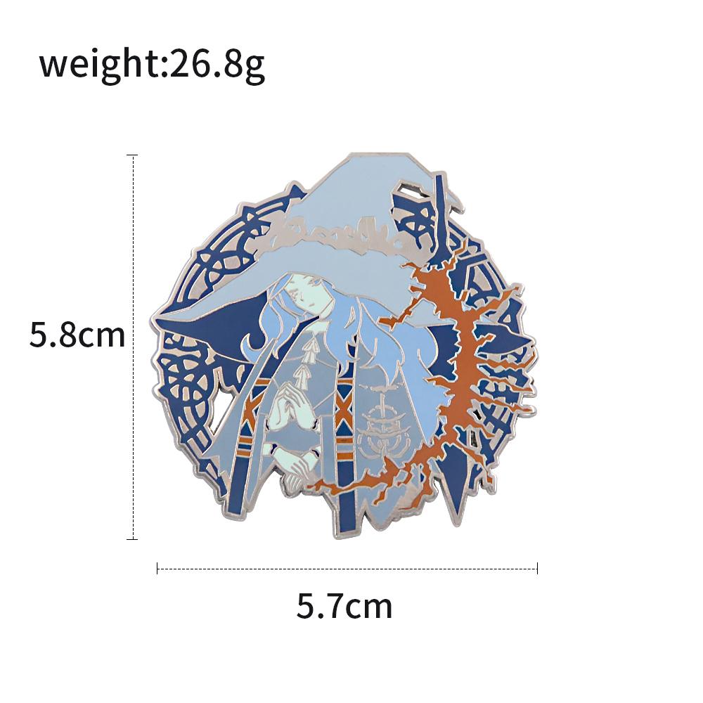 Game Ranni Melina Figure Cosplay Elden Pins Brooch Anime Enamel Metal Badge Button Brooch Bag Clothes Decor Jewelry Gift