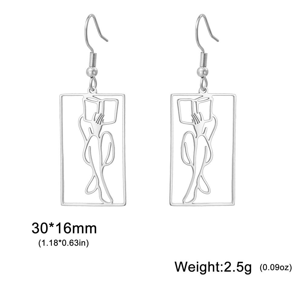 My Shape Charming Beauty Earrings for Women Girls Stainless Steel Fascinating Shapely Beauty Drop Earrings Fashion Jewelry Gift