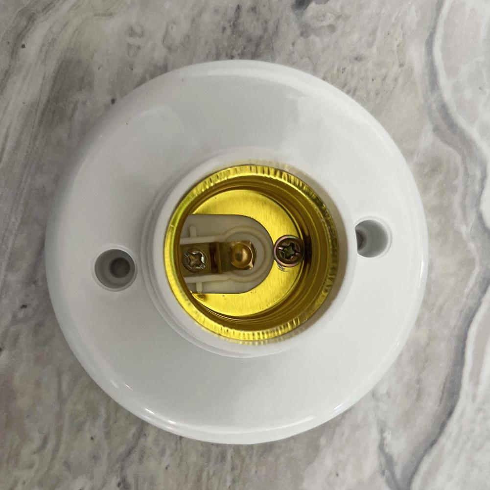 1-10PCS E27 Screw Cap Socket Ceiling Light Lamp Bulb Fixing Base Stand White Gold Light Bulb Holder Lamp Socket For Home 6A