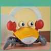Interactive Crawling Crab Toy For Kids With Led Light And Obstacle Avoidance Functions