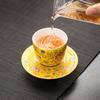 Su's Ceramic Enamel Palace Style Teacup & Saucer Gift Set