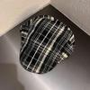 Style Retro Street Checkered Pattern Neutral Casual Duckbill Cap For Autumn