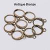 20pcs/lot 14x12mm Gold Rose Gold French Earring Hooks Wire Settings Base For Earrings DIY Jewelry Making Findings