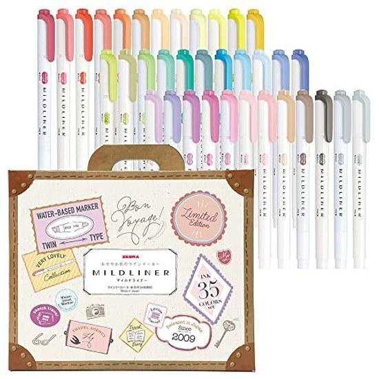Zebra Highlighter Mildliner 35 Color Set Gift Box WKT7-35C