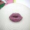 Luxus Strass Große Rote Lippen Polymer Clay Schlüsselanhänger und Taschenanhänger