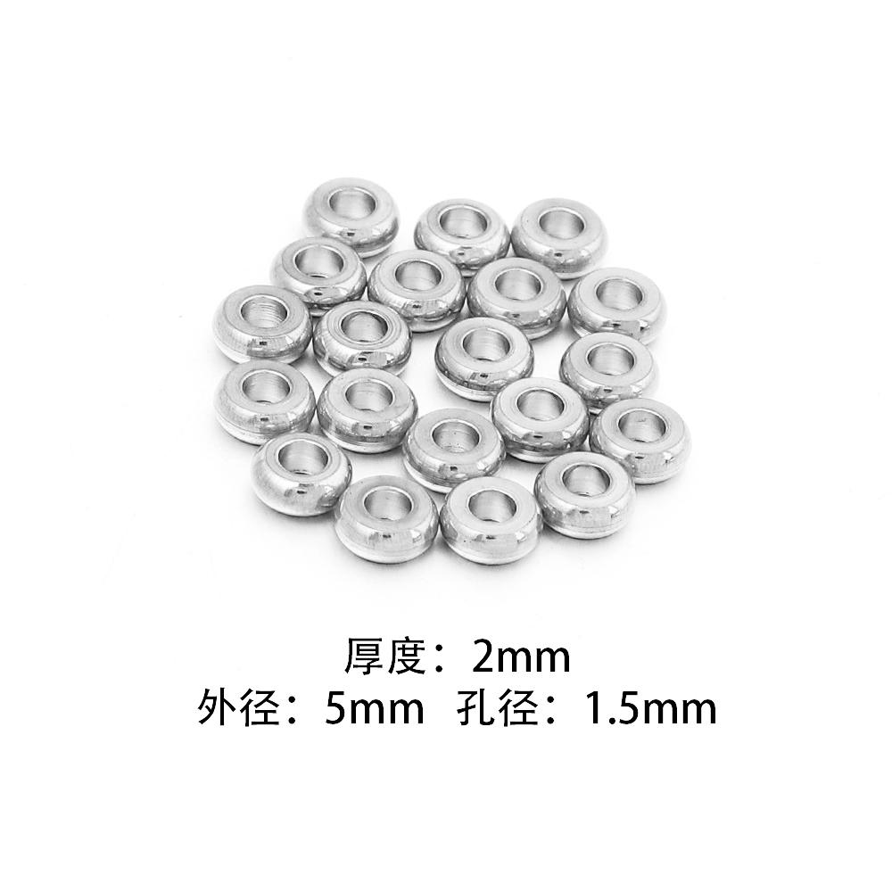 20/50pcs Stainless Steel Spacer Beads Flat Round Loose Wheel Beads For Jewelry Making DIY Charms Bracelet Necklace Accessories