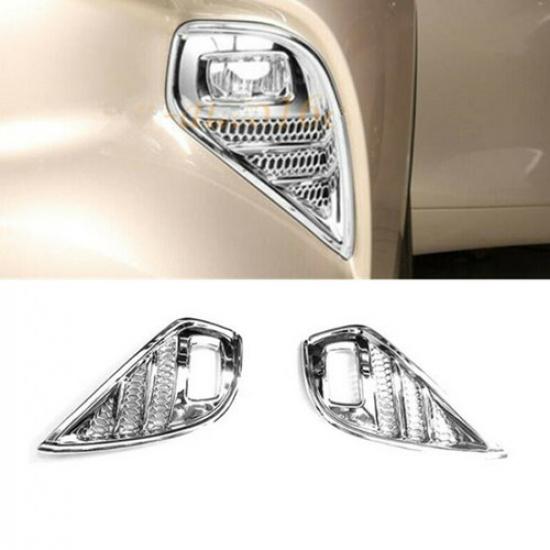 ABS Chrome 2X Front Fog Lamp Light Cover Trim For Toyota Highlander 2021 2022