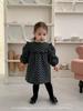 Jenny Kids 2025 Autumn/Winter Infant Girls' Warm Padded Cotton Long Sleeve Dress Korean Style