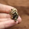 1PC Fatto a mano in puro rame carino rinoceronte miniature figurine solido ottone vintage rinoceronte ornamenti animali da tè decorazioni da tavolo artigianato