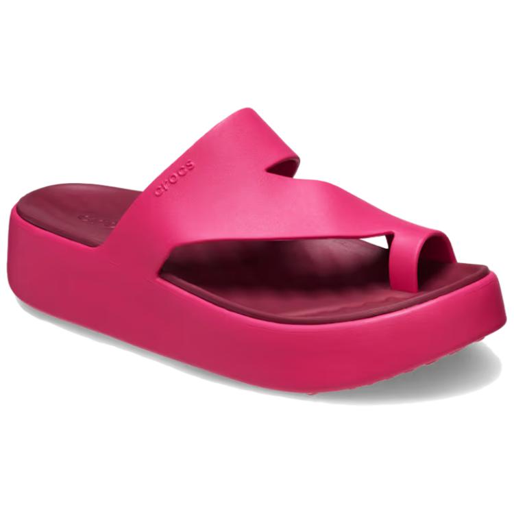 Crocs Mousse Casual Fashion EVA Anti-Friction Slide Sandals Women Sandals Magenta 210834-6ZQ