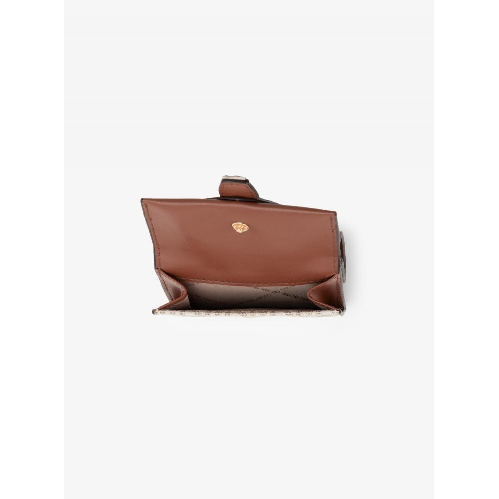 Michael Kors Greenwich Flap Trifold Extra Small Mk Signature 35f5ggrd0b150 Vanilla