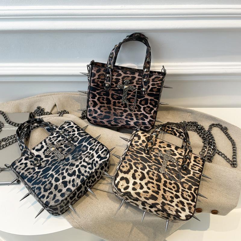 New Korean Leopard Pattern Crossbody Bag for Women Crossbody Bag Crossbody Purse